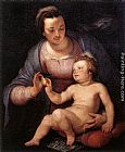 Cornelis Cornelisz Van Haarlem Canvas Paintings - Madonna and Child